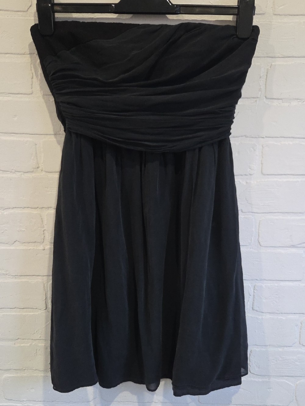 Theory Silk Strapless Mini Dress